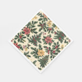 Poinsettia Bloemen Kerstpatroon (15) Servet (Hoek)