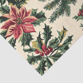 Poinsettia Bloemen Kerstpatroon (15) Tissuepapier (Detail)