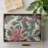 Poinsettia Bloemen Kerstpatroon (15) Tissuepapier (Geschenk)