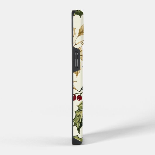 Poinsettia Bloemen Kerstpatroon (17) iPhone Hoesje (Rechterkant)