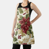 Poinsettia Bloemen Kerstpatroon (17) Schort (Insitu)