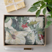 Poinsettia Bloemen Kerstpatroon (18) Tissuepapier (Geschenk)