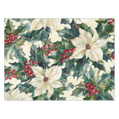 Poinsettia Bloemen Kerstpatroon (19) Tafelkleed (Voorkant (Horizontaal))