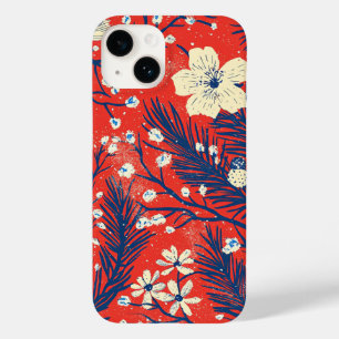 Poinsettia Bloemen Kerstpatroon (20) Case-Mate iPhone 14 Hoesje
