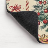 Poinsettia Bloemen Kerstpatroon (2) Muismat (Hoek)