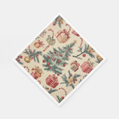 Poinsettia Bloemen Kerstpatroon (2) Servet (Hoek)