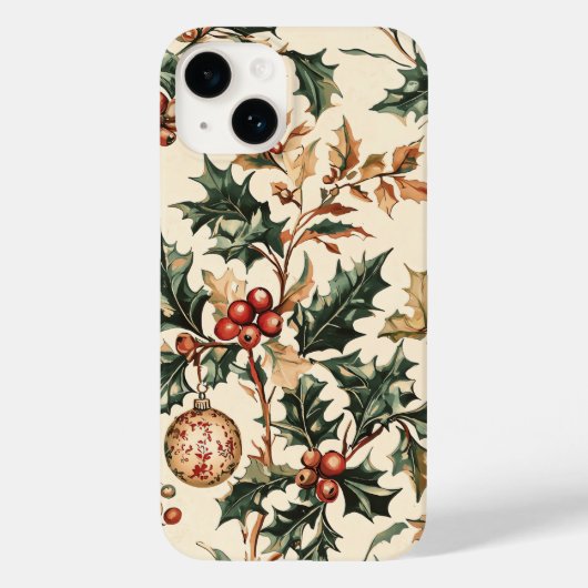 Poinsettia Bloemen Kerstpatroon (3) Case-Mate iPhone Case (Achterkant)