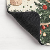 Poinsettia Bloemen Kerstpatroon (4) Muismat (Hoek)