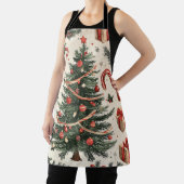 Poinsettia Bloemen Kerstpatroon (4) Schort (Insitu)