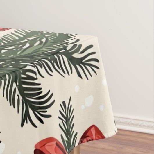 Poinsettia Bloemen Kerstpatroon (4) Tafelkleed (Voorbeeld)