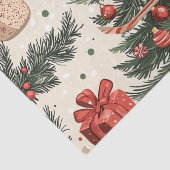 Poinsettia Bloemen Kerstpatroon (4) Tissuepapier (Detail)