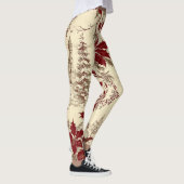 Poinsettia Bloemen Kerstpatroon (8) Leggings (Rechts)
