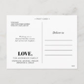 Poinsettia Bloemen Patroon Vrolijk Foto Kerstmis Feestdagenkaart (Achterkant)