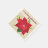 Poinsettia bloemenservetten servet (Hoek)