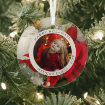 Poinsettia Bloemige Prettig Kerst Foto