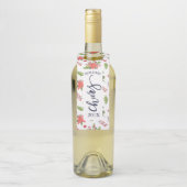 Poinsettia boeket patroon moderne typografie flessenhanger (Op fles)