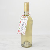 Poinsettia boeket patroon moderne typografie flessenhanger (Schuin)