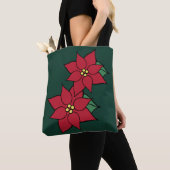 Poinsettia boodschappentas tote bag (Dichtbij)