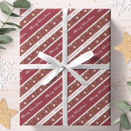 Poinsettia Botanische Persoonlijke Prettig Kerstfe Cadeaupapier