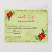 Poinsettia Bouquet,  RSV-Briefkaart Uitnodiging Briefkaart (Voorkant)