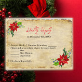 Poinsettia Bouquet, RSV Uitnodiging Briefkaart