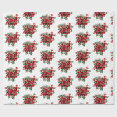  poinsettia bouquet Wrapping Paper Cadeaupapier (Vlak)
