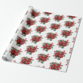  poinsettia bouquet Wrapping Paper Cadeaupapier (Uitgerold)