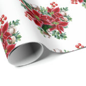  poinsettia bouquet Wrapping Paper Cadeaupapier (Rol Hoek)