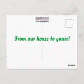 Poinsettia - Briefkaart met prettige kerst - laven (Achterkant)