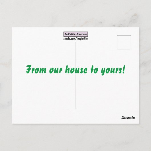 Poinsettia - Briefkaart met prettige kerst - laven (Achterkant)