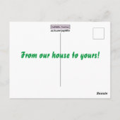 Poinsettia - Briefkaart met prettige kerst - Mint (Achterkant)