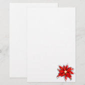Poinsettia Briefpapier (Voorkant / Achterkant)