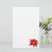 Poinsettia Briefpapier (Staand voorkant)
