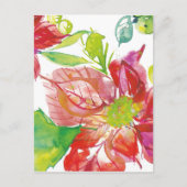  Poinsettia | Bright Neon Briefkaart (Voorkant)