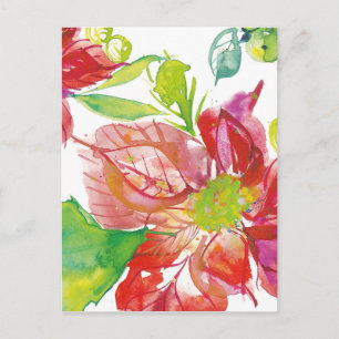 Poinsettia   Bright Neon Briefkaart