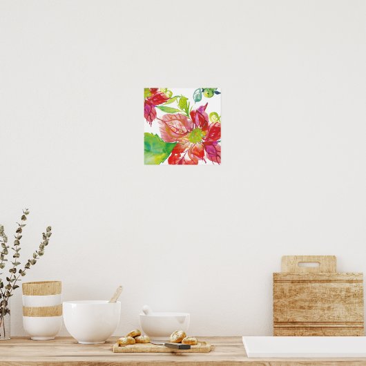  Poinsettia | Bright Neon Poster (Keuken)