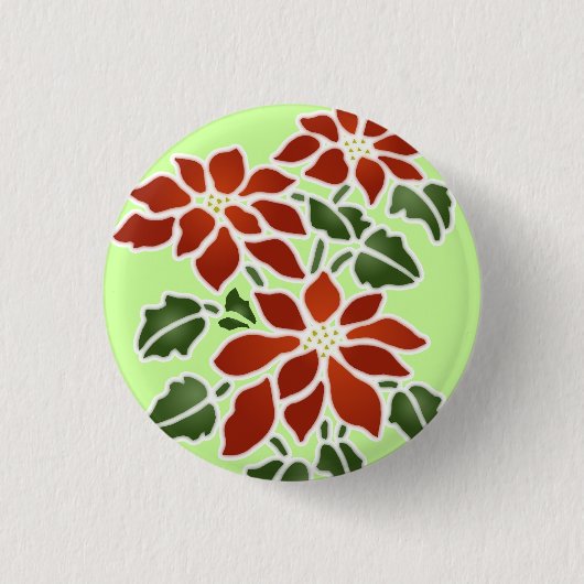 Poinsettia Button (Voorkant)