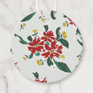 Poinsettia cadeaukaartjes voor alle seizoenen bedankjes labels