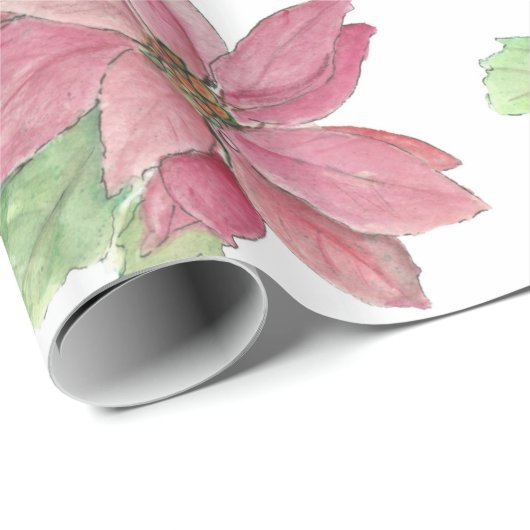 Poinsettia Cadeaupapier (Rol Hoek)