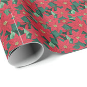 Poinsettia Cadeaupapier (Rol Hoek)
