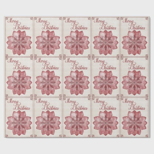 Poinsettia Cadeaupapier (Vlak)