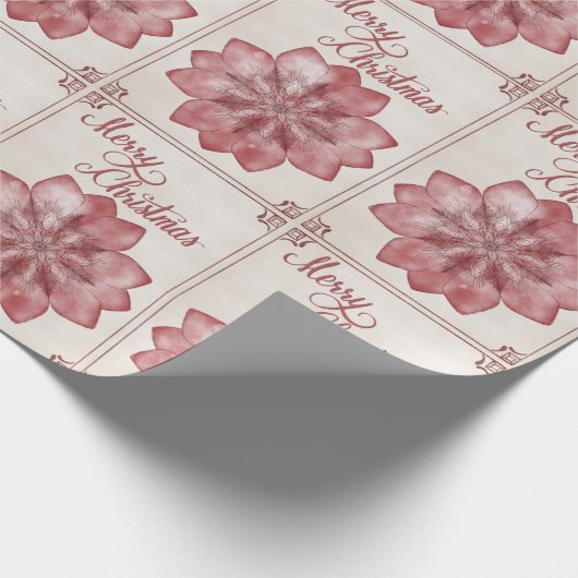 Poinsettia Cadeaupapier (Hoek)