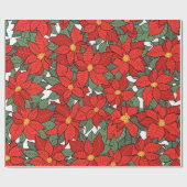 Poinsettia Cadeaupapier (Vlak)