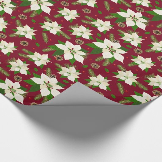 Poinsettia Cadeaupapier (Hoek)