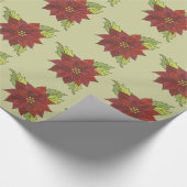 Poinsettia Cadeaupapier (Hoek)