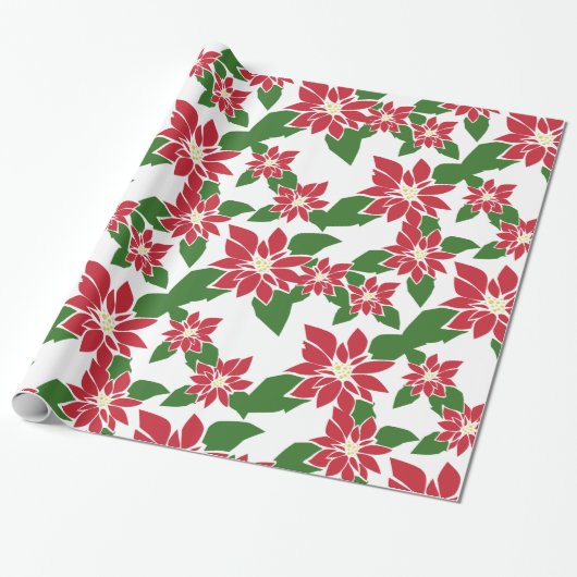 Poinsettia Cadeaupapier (Uitgerold)