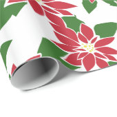 Poinsettia Cadeaupapier (Rol Hoek)