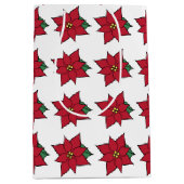 Poinsettia-cadeautasche Medium Cadeauzakje (Voorkant)