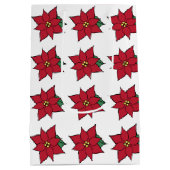 Poinsettia-cadeautasche Medium Cadeauzakje (Achterkant)