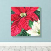 Poinsettia Canvas Afdruk (Insitu (Houten vloer))
